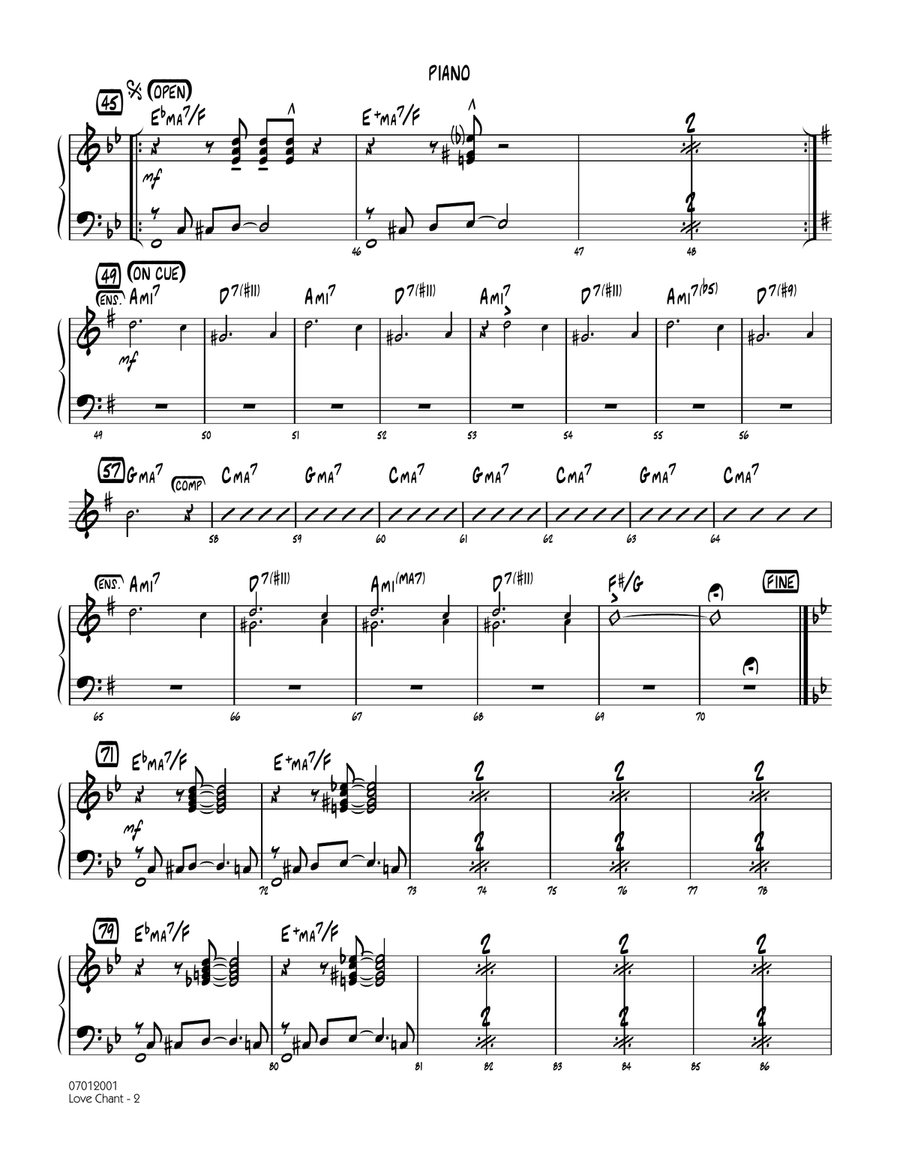 Love Chant - Piano Jazz Ensemble scores gallery preview page 2