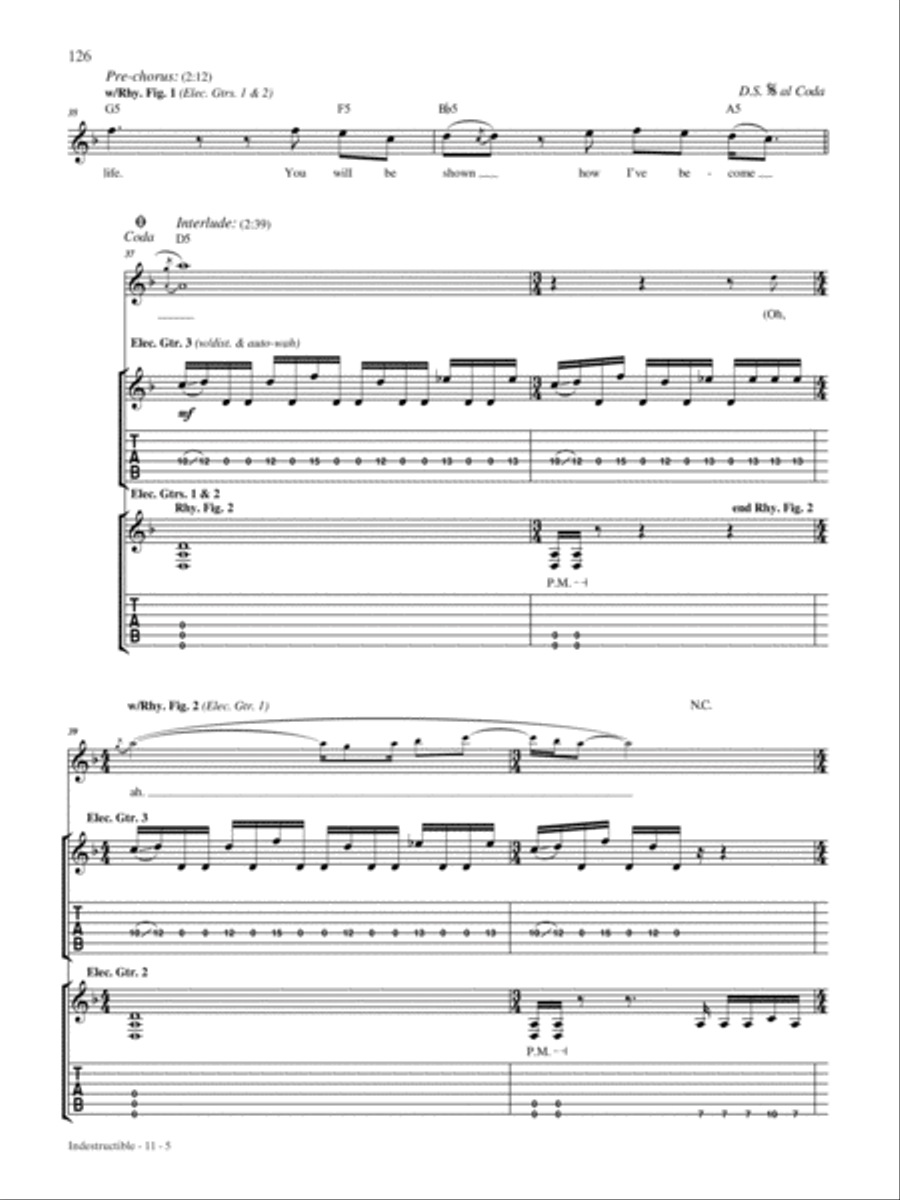 Indestructible Guitar Tablature scores gallery preview page 5