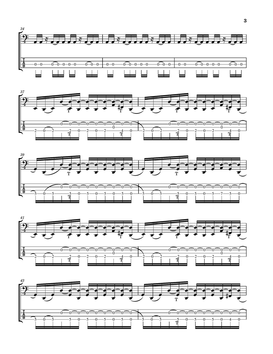 Aenima Guitar Tablature scores gallery preview page 3