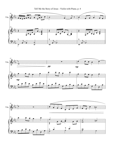 TELL ME THE STORY OF JESUS (for Violin and Piano with Score/Part) image number null