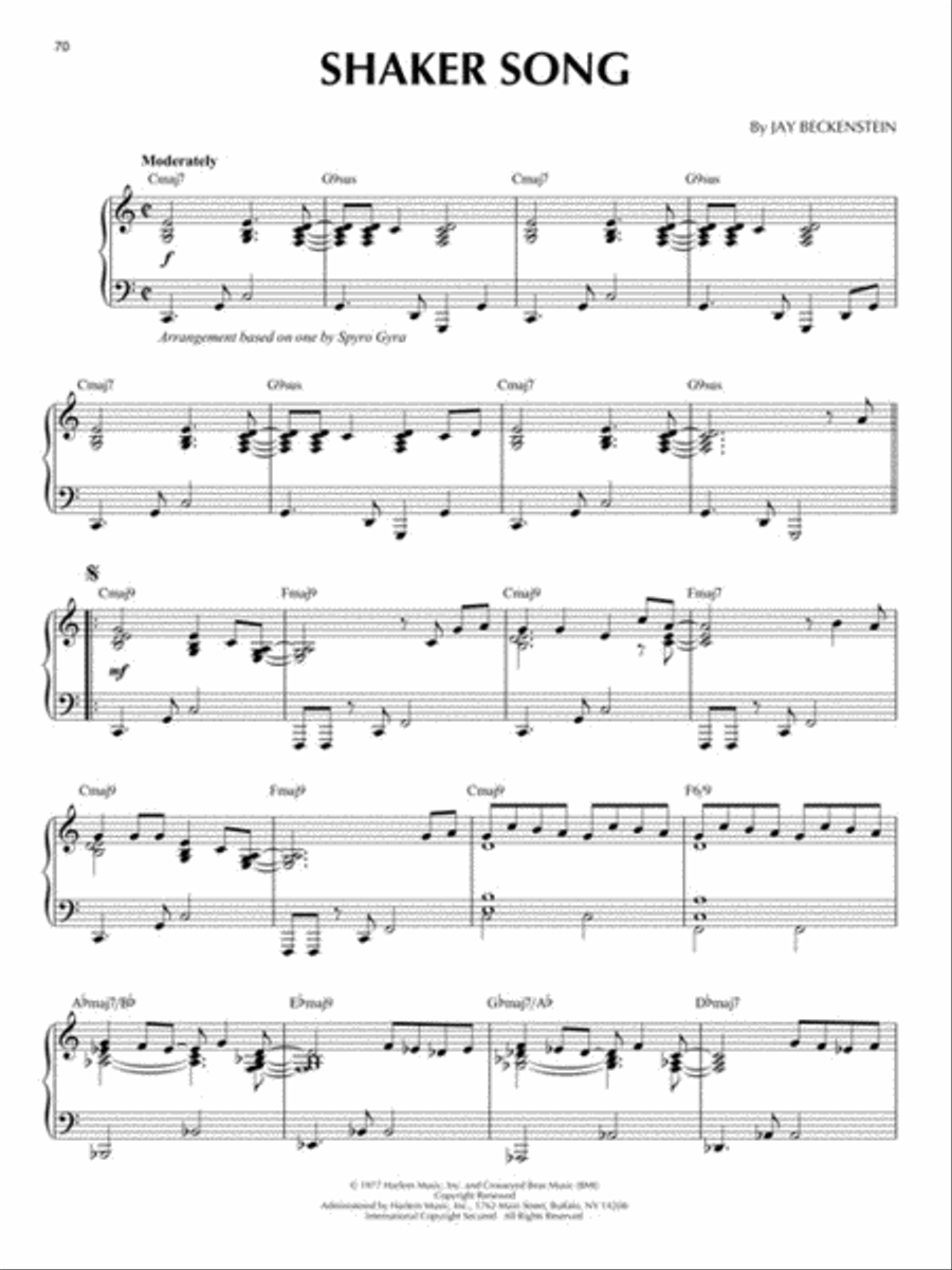 Best Smooth Jazz by Various Piano Solo Sheet Music Sheet