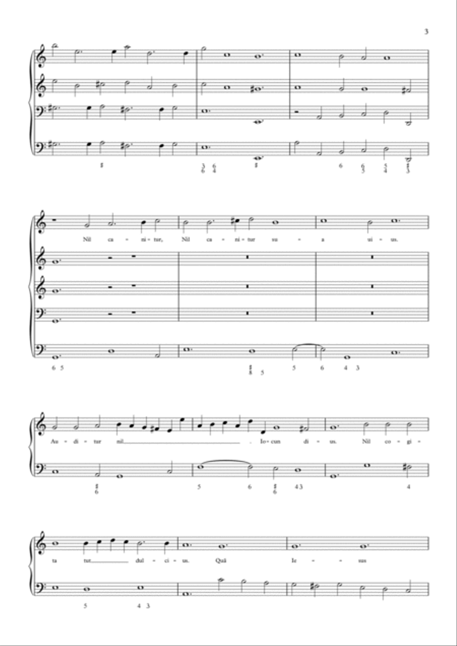 Jesu Dulcis Memoria (modern clefs) Small Ensemble scores gallery preview page 3