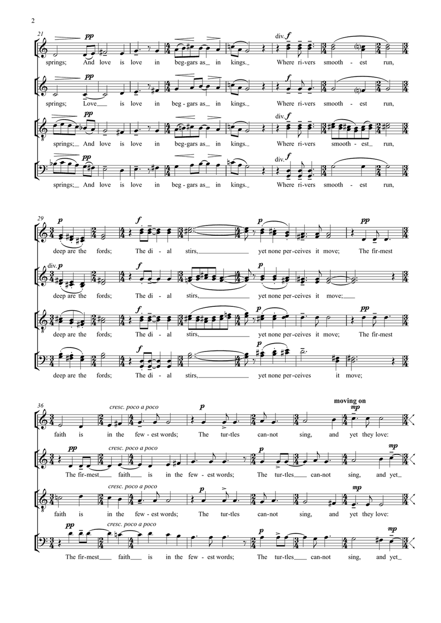 Madrigal Book (for unaccompanied choir in up to 12 parts) Divisi scores gallery preview page 4