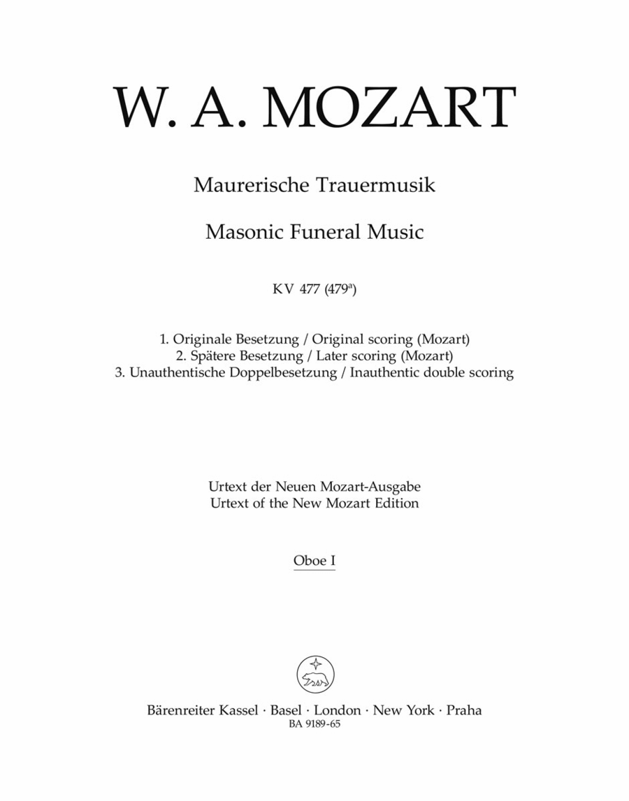 Masonic Funeral Music K. 477 (479a) Bassoon scores gallery preview page 1