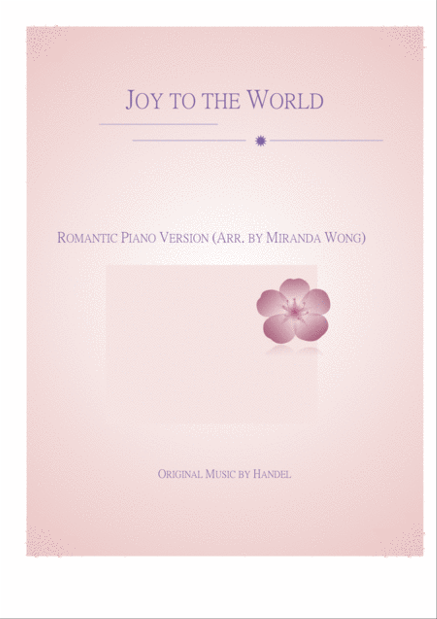 Joy to the World - Romantic Christmas Piano Solo Easy Piano scores gallery preview page 1