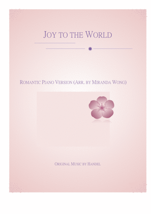Book cover for Joy to the World - Romantic Christmas Piano Solo