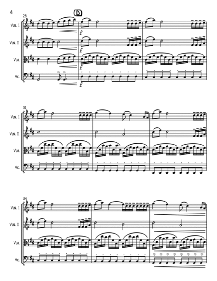 Secrets String Quartet scores gallery preview page 4