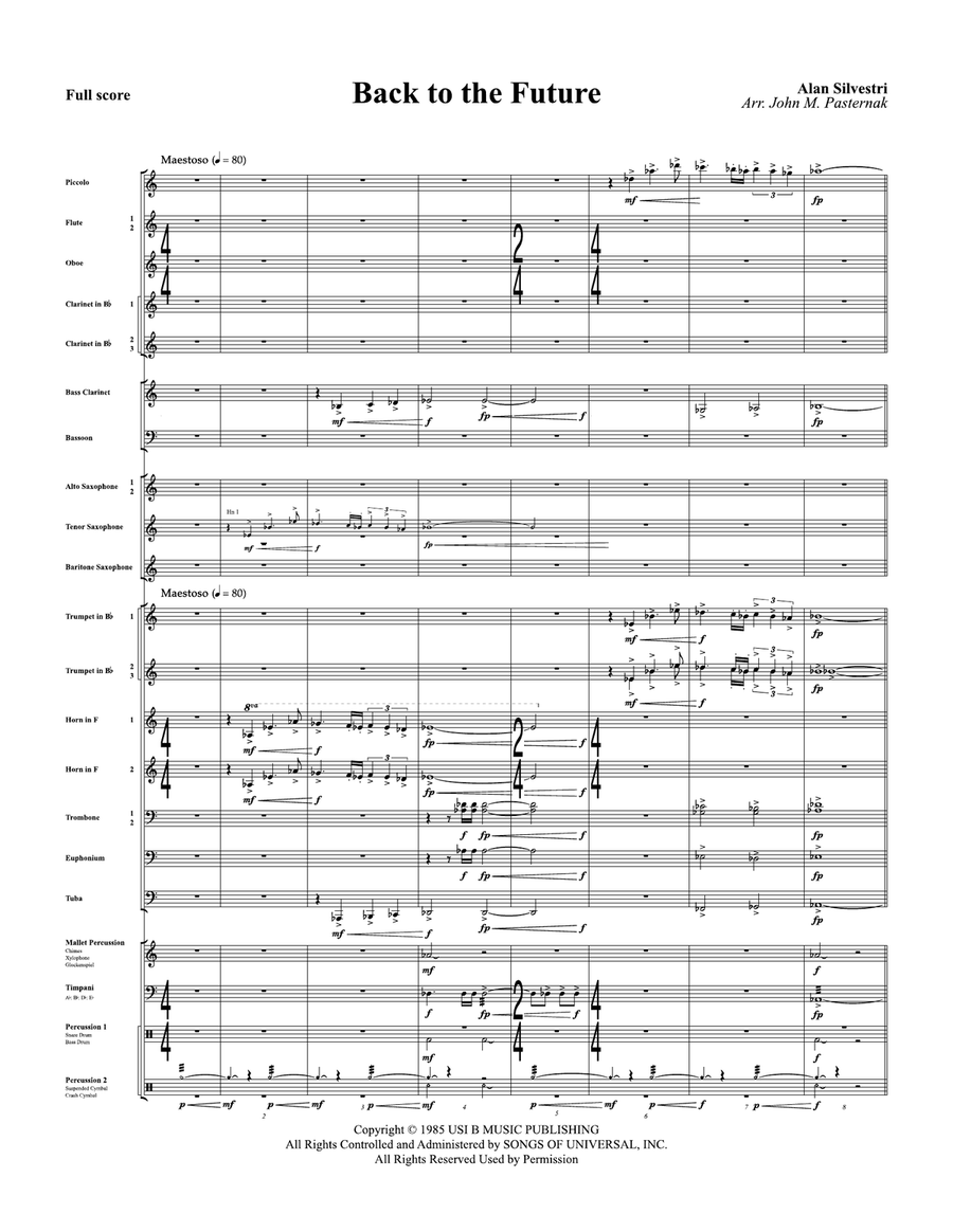Back To The Future Back To The Future Concert Band scores gallery preview page 2