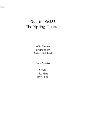 Book cover for Quartet KV387 The Spring Quartet