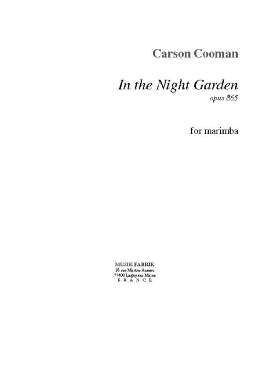 In the Night Garden Marimba scores gallery preview page 1