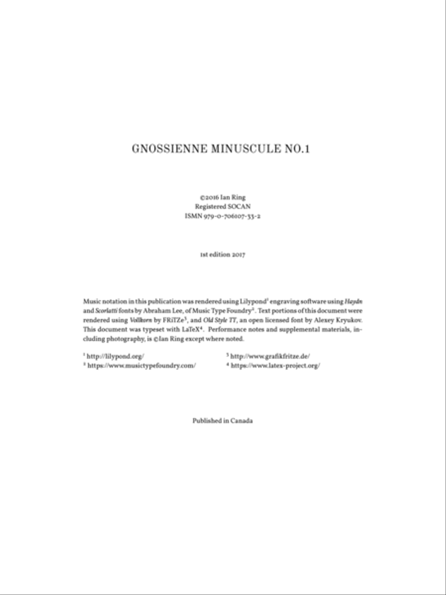 Gnossienne Minuscule No. 1 Easy Piano scores gallery preview page 2