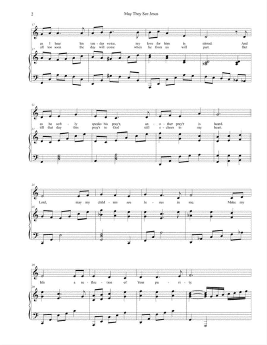 May They See Jesus Low Voice scores gallery preview page 4