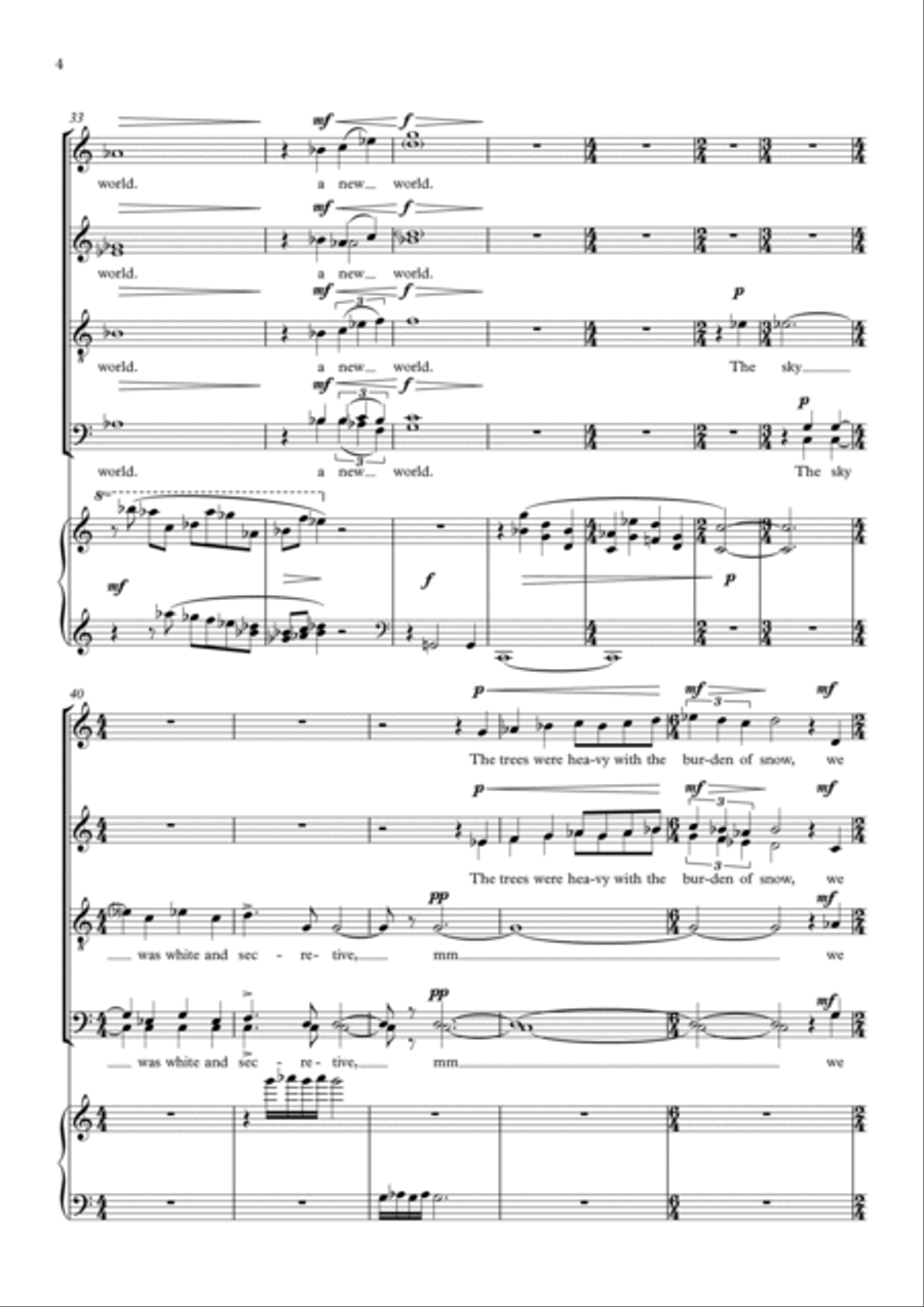 Winter Scene Choir scores gallery preview page 4