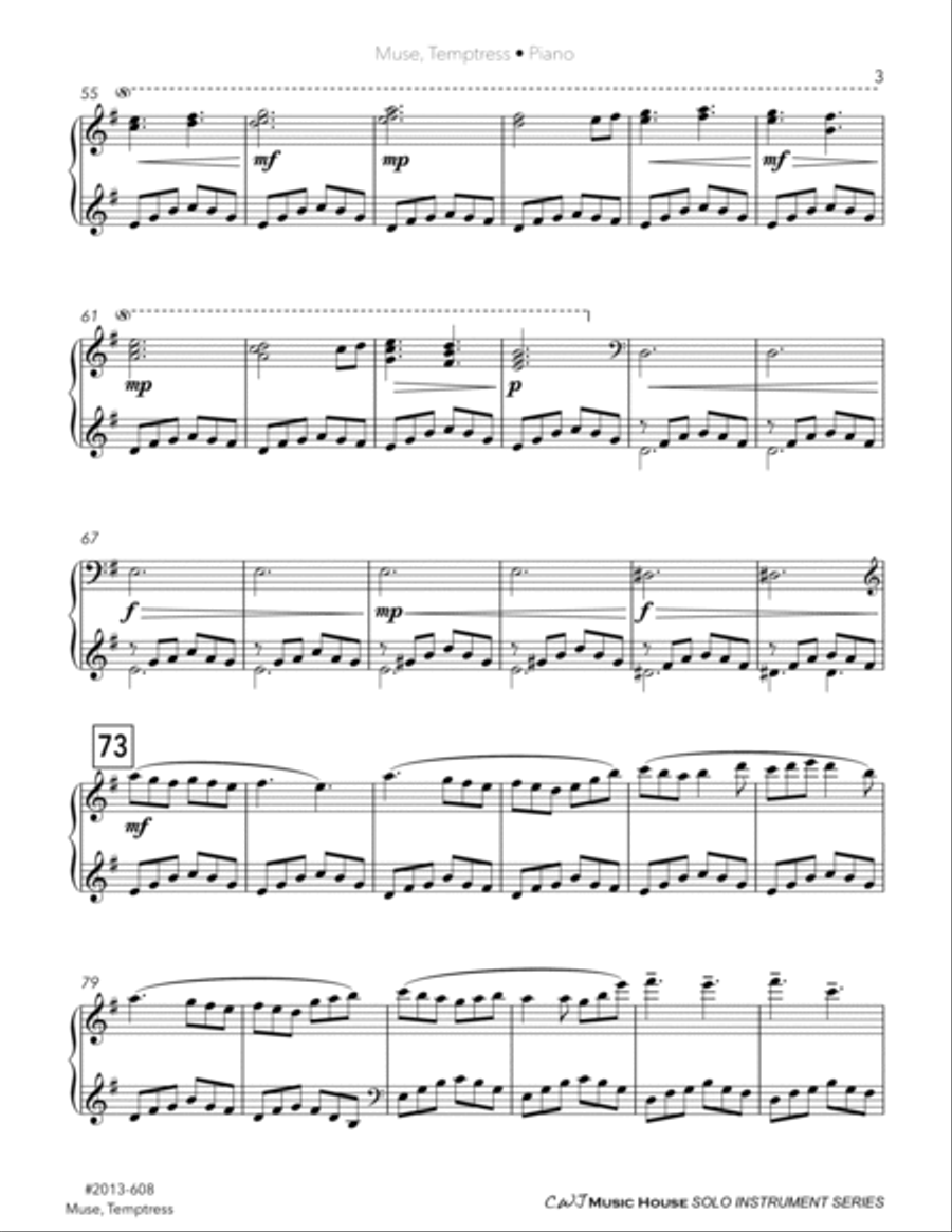 Muse, Temptress Muse, Temptress Piano Solo scores gallery preview page 6