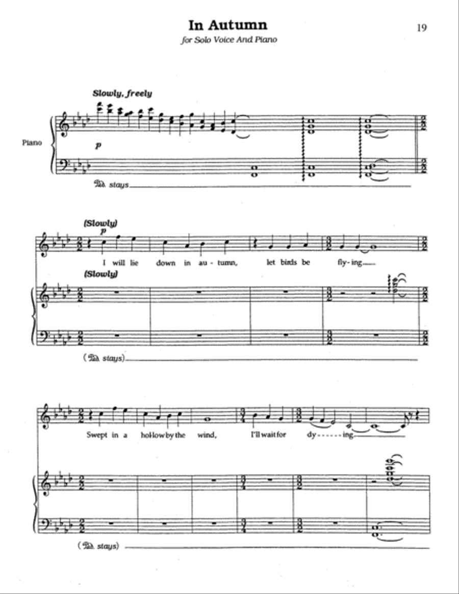 In Autumn In Autumn High Voice scores gallery preview page 1