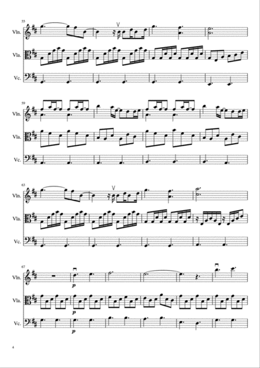 A Thousand Years String Trio scores gallery preview page 5