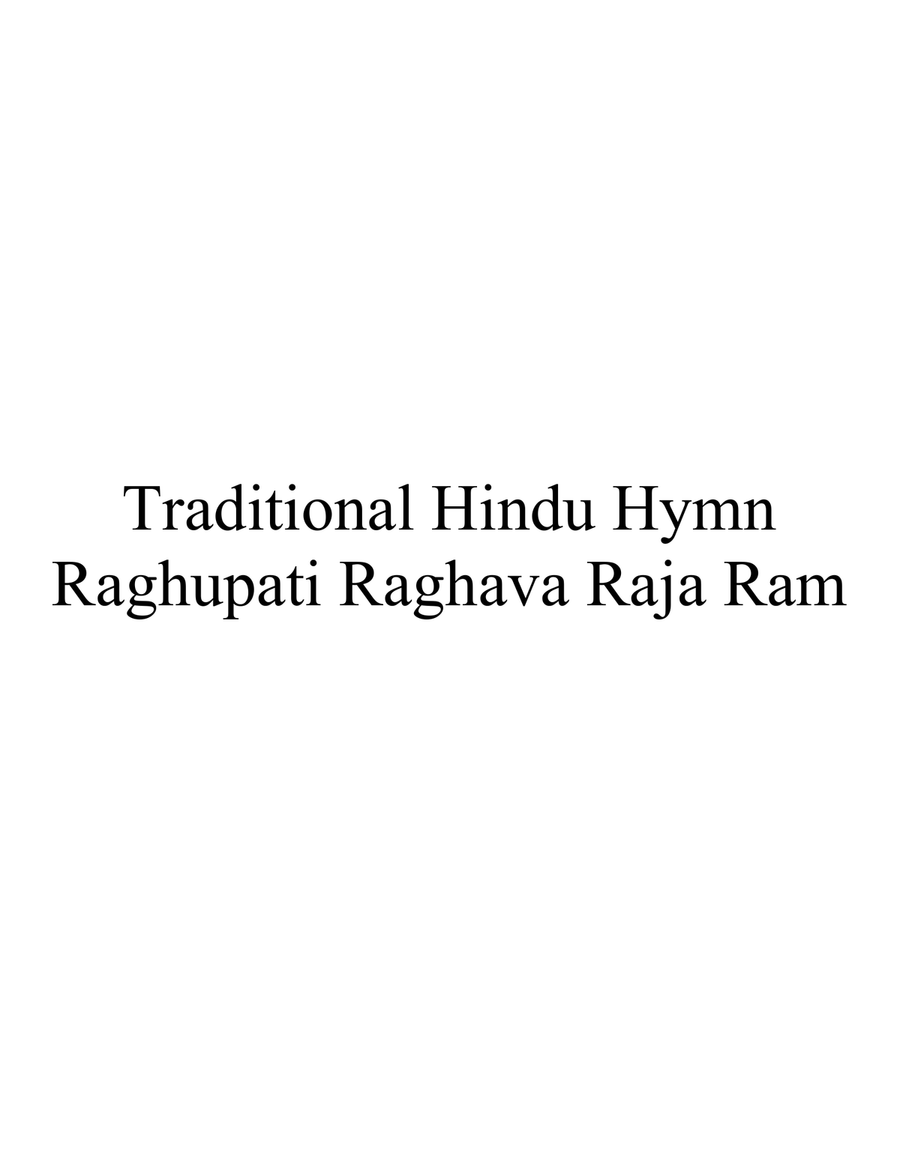 Raghupati Raghava Raja Ram Piano Solo scores gallery preview page 1