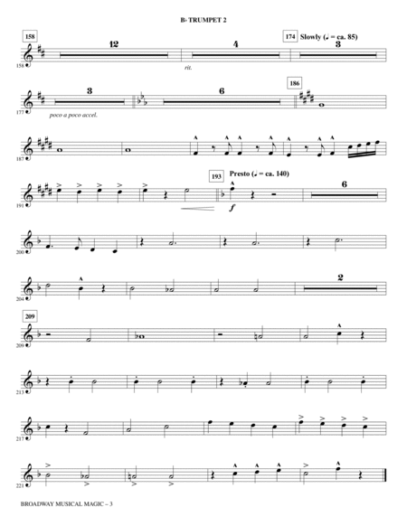 Broadway Musical Magic - Bb Trumpet 2