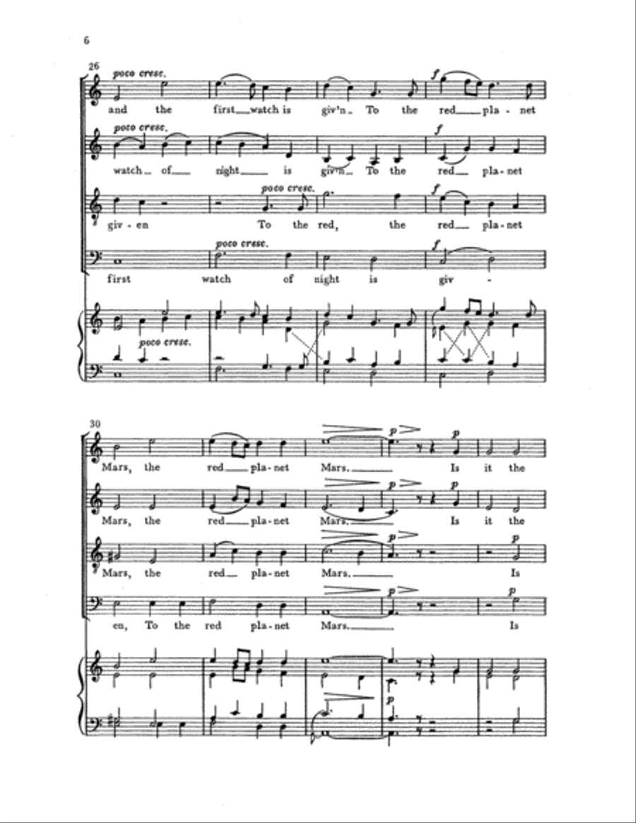 The Light of Stars 4-Part scores gallery preview page 6