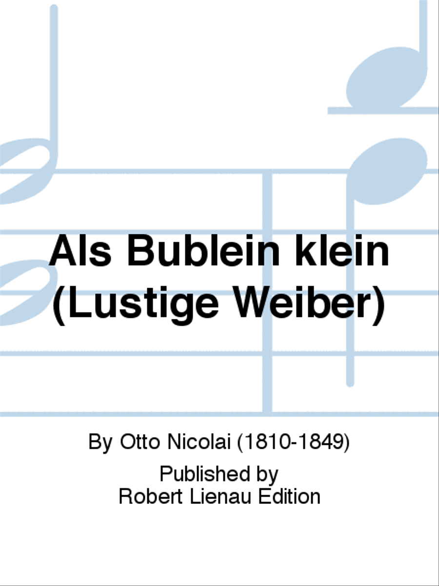 Als Büblein klein (Lustige Weiber) Voice Solo scores gallery preview page 1