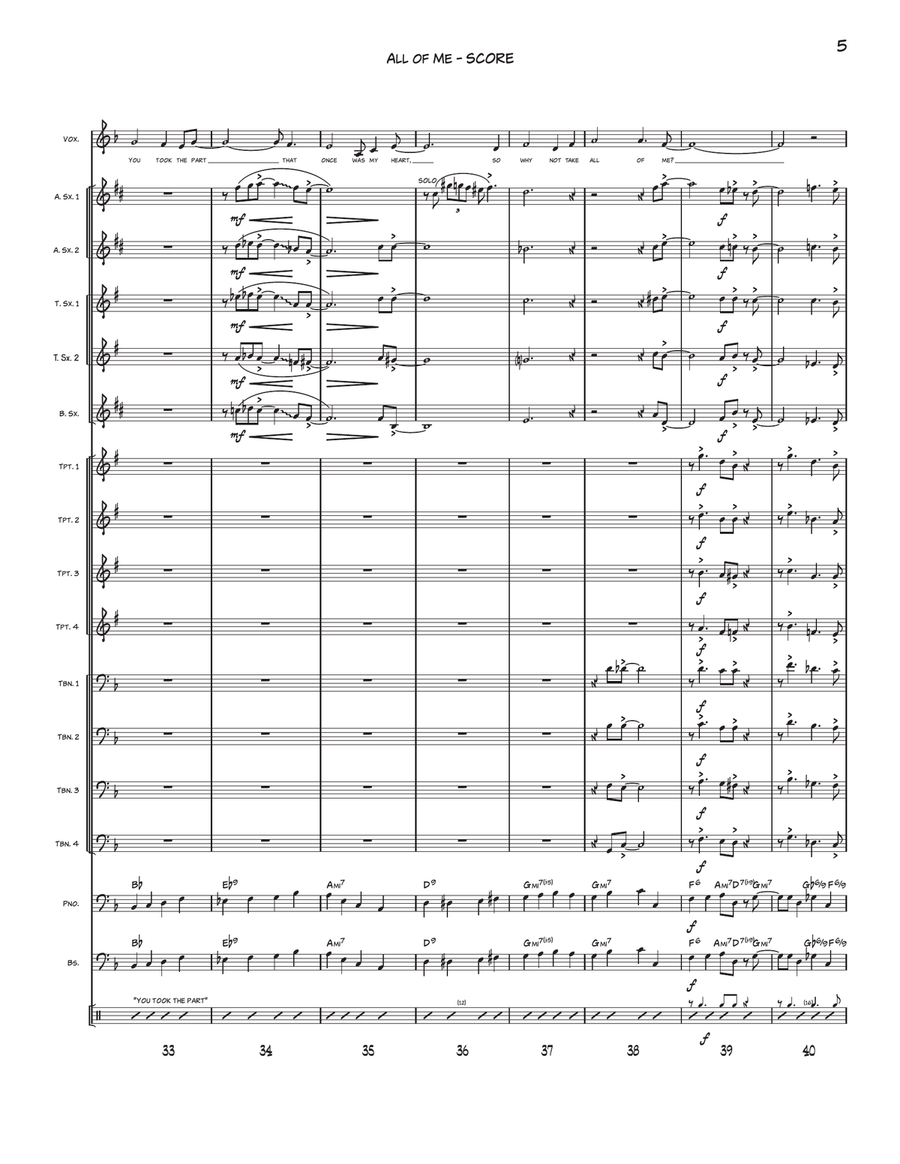 All Of Me Jazz Ensemble scores gallery preview page 5