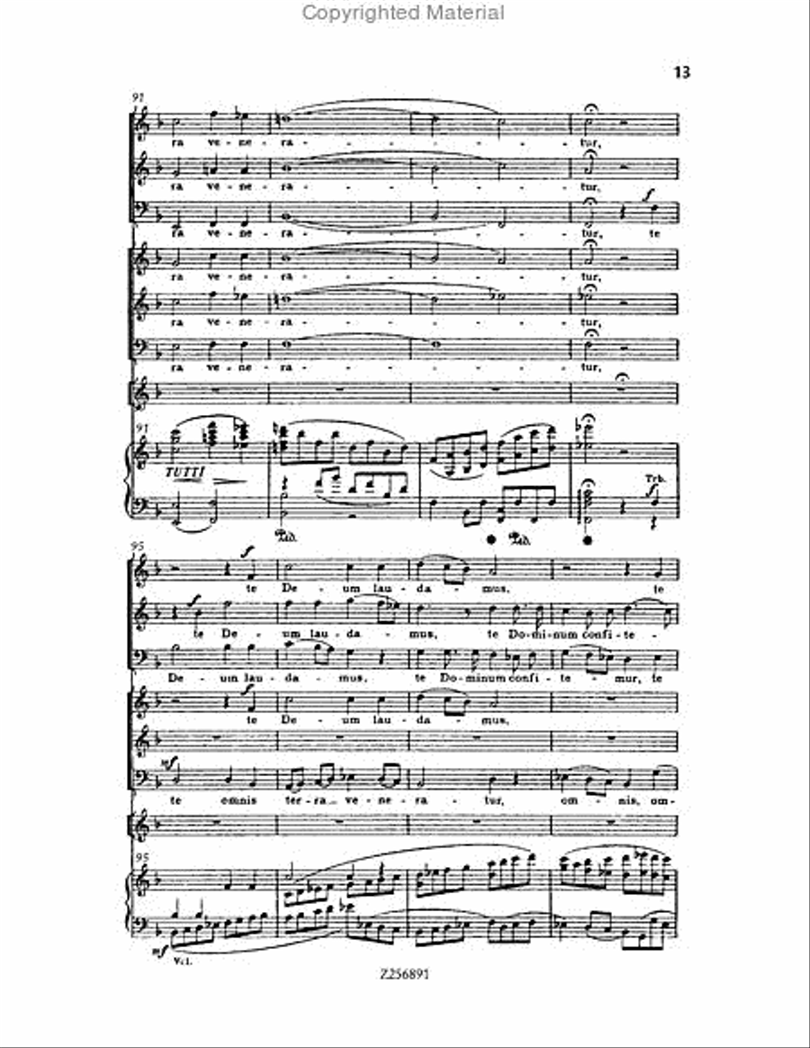 Te Deum, H 118 Choir scores gallery preview page 13