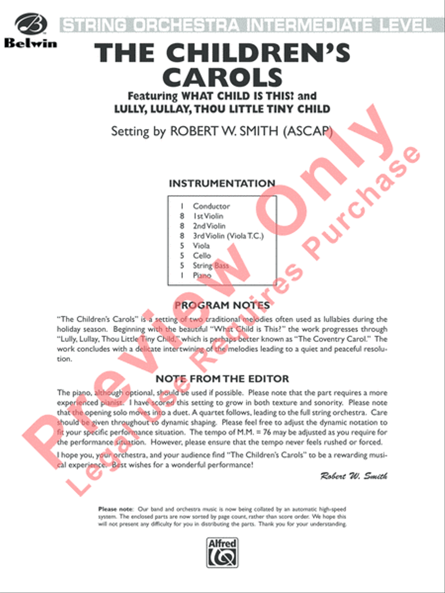 The Children's Carols String Orchestra scores gallery preview page 2