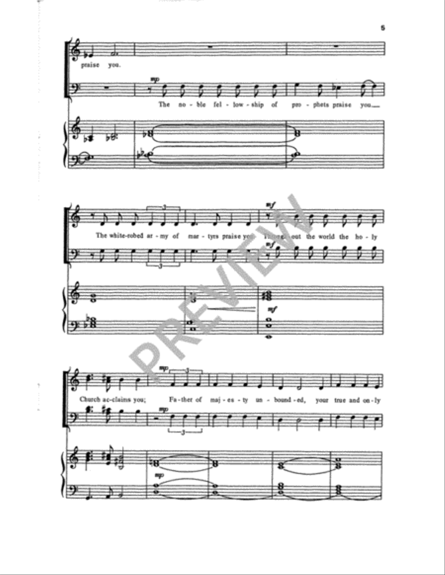 Te Deum 4-Part scores gallery preview page 6