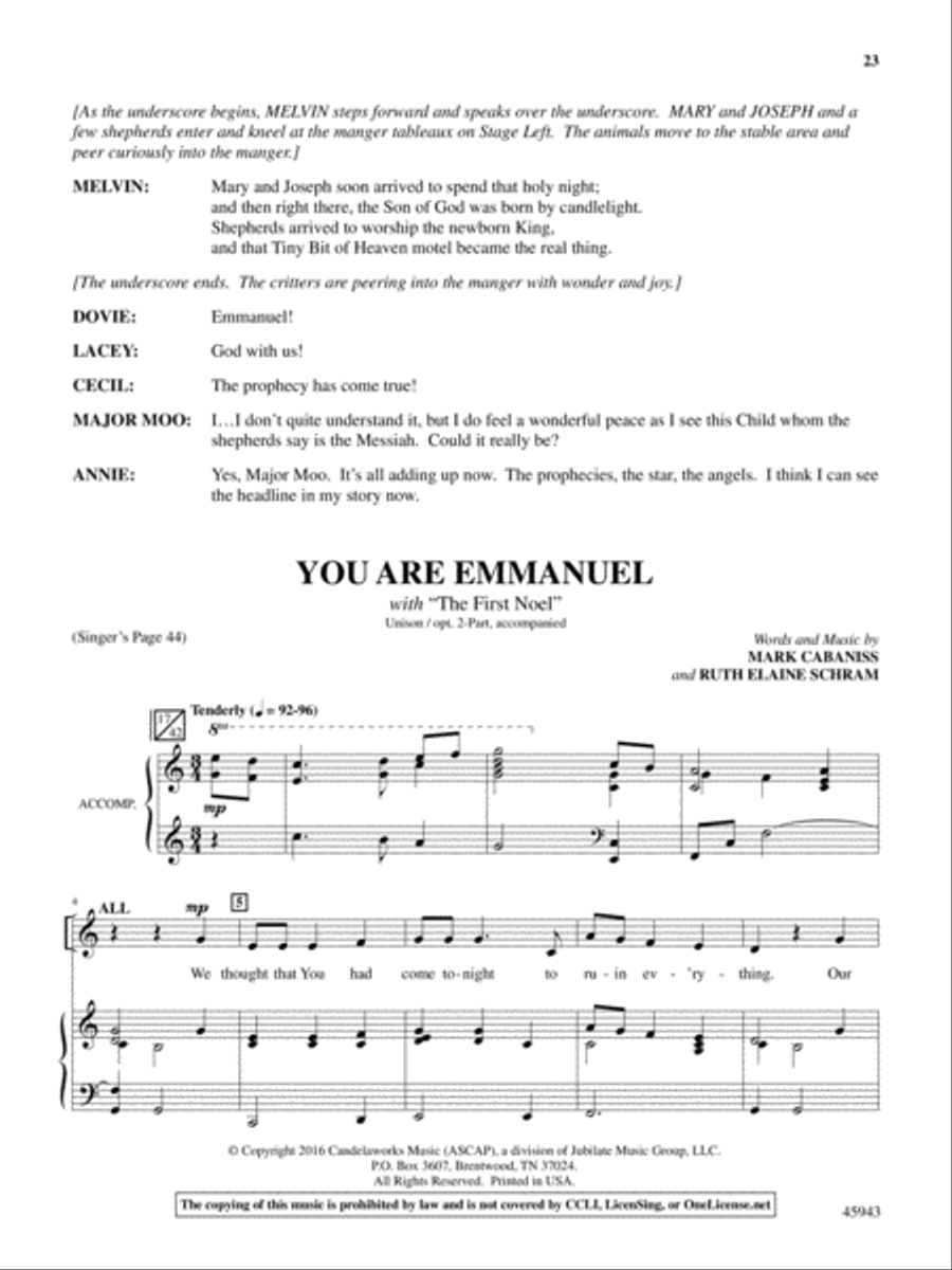 The Noel Critter Motel Choir scores gallery preview page 23