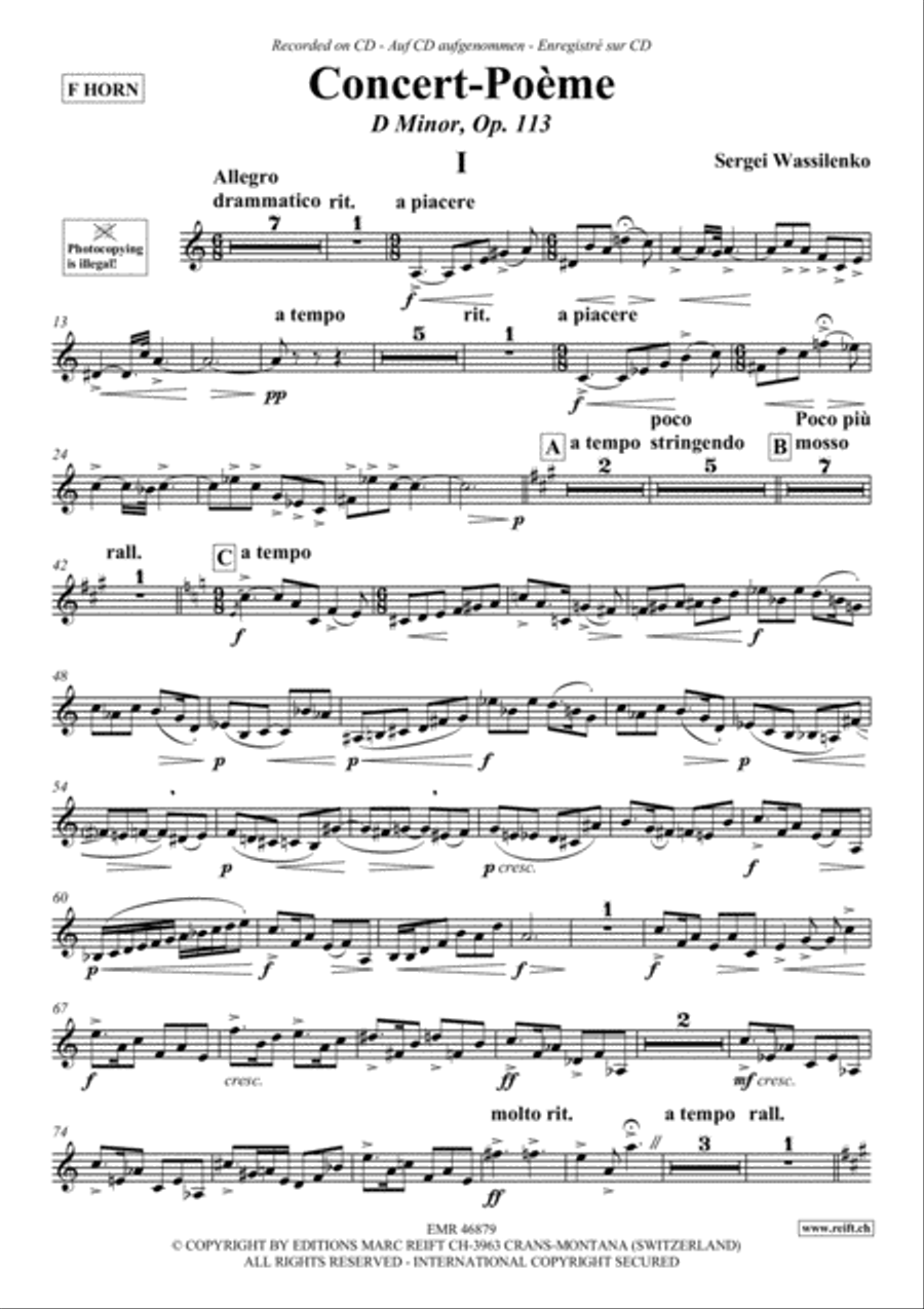 Concert-Poeme Horn scores gallery preview page 2