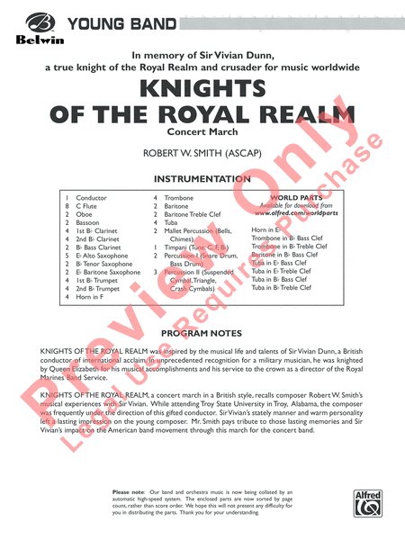 Knights of the Royal Realm (Concert March) image number null