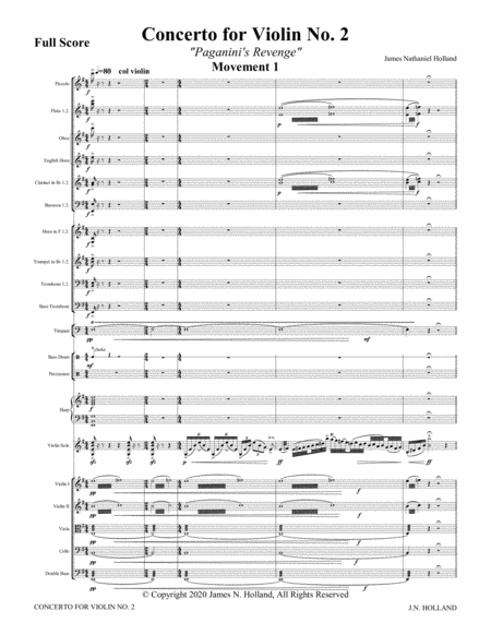 Violin Concerto No. 2 "Paganini's Revenge" Full Score and Individual Parts image number null