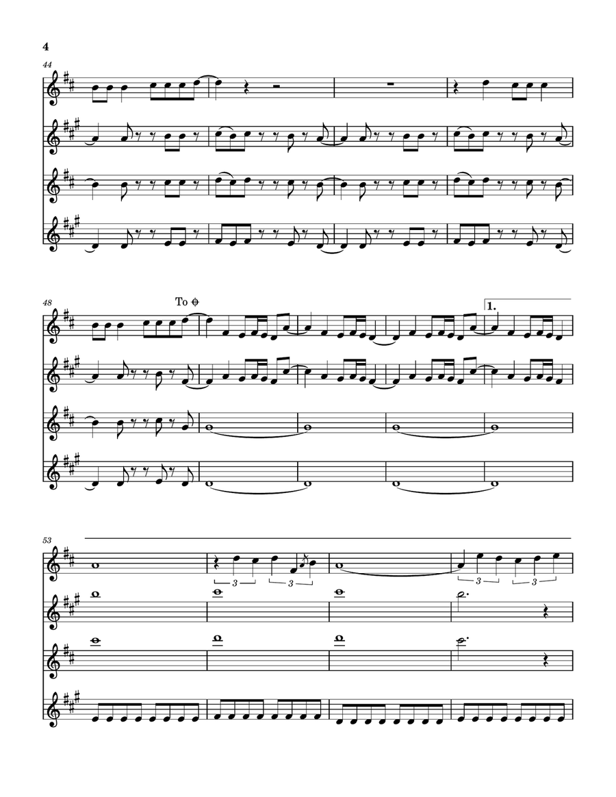 Burning For You Burning For You Saxophone Quartet scores gallery preview page 5