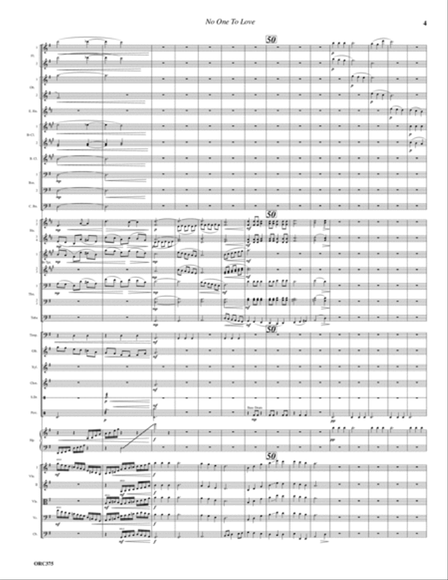 NO ONE TO LOVE (1862) arranged for FULL ORCHESTRA Full Orchestra scores gallery preview page 4