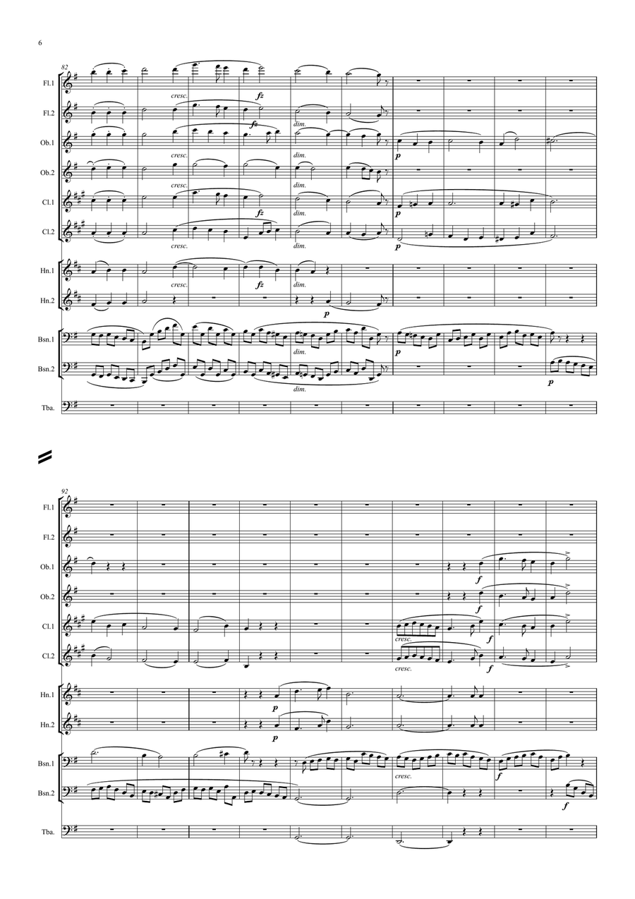 Gouvy: Petite Suite Gauloise Op.90 Complete - symphonic wind Woodwind Quintet scores gallery preview page 6