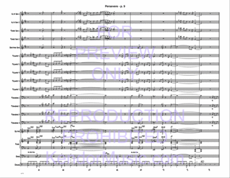 Persevere (Full Score) Jazz Ensemble scores gallery preview page 10