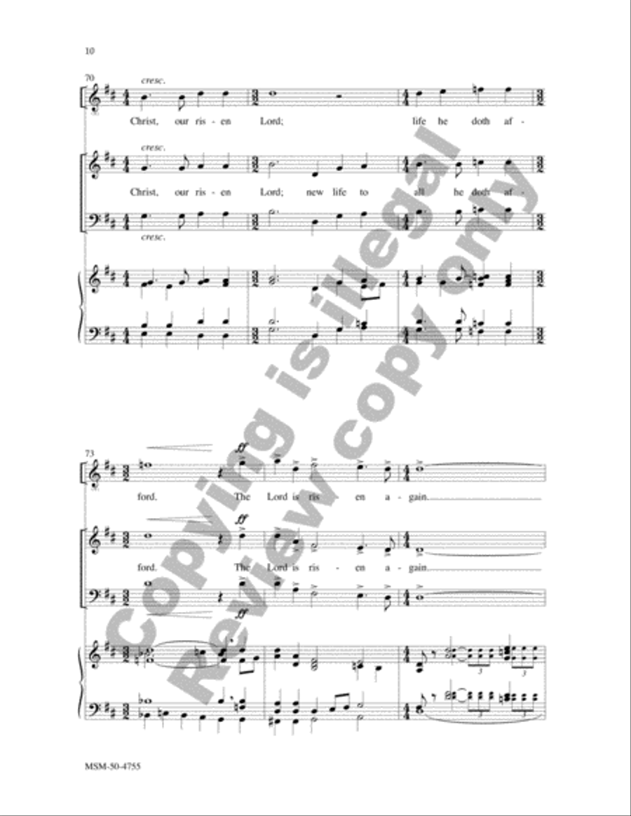 The Lord Is Risen Again 4-Part scores gallery preview page 10