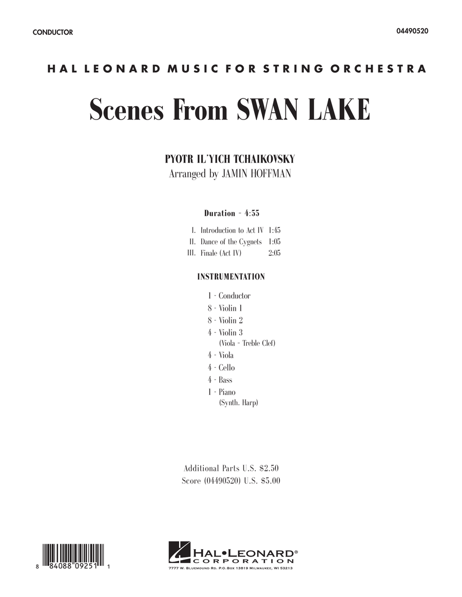 Scenes from Swan Lake - Full Score Orchestra scores gallery preview page 1