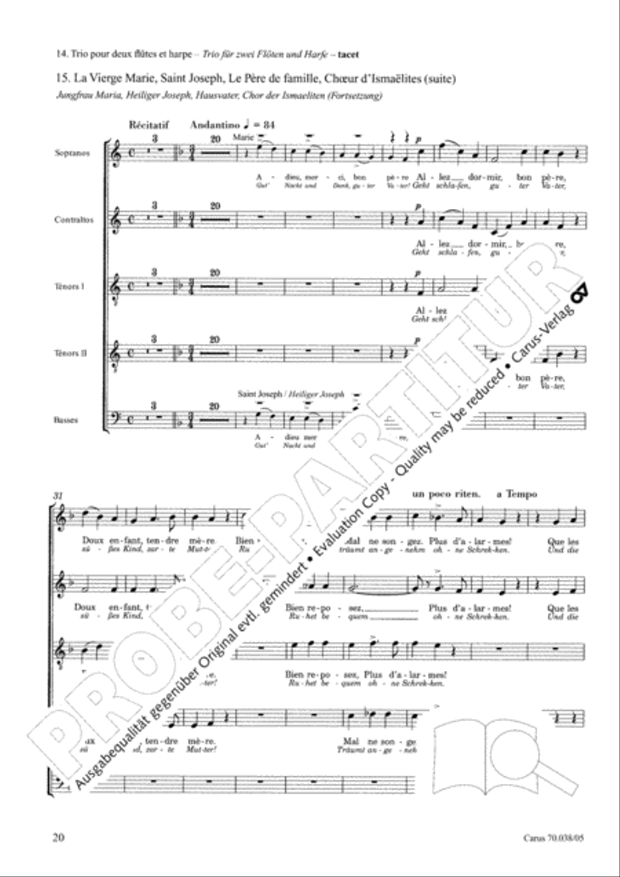 L'Enfance du Christ L'Enfance du Christ 4-Part scores gallery preview page 21