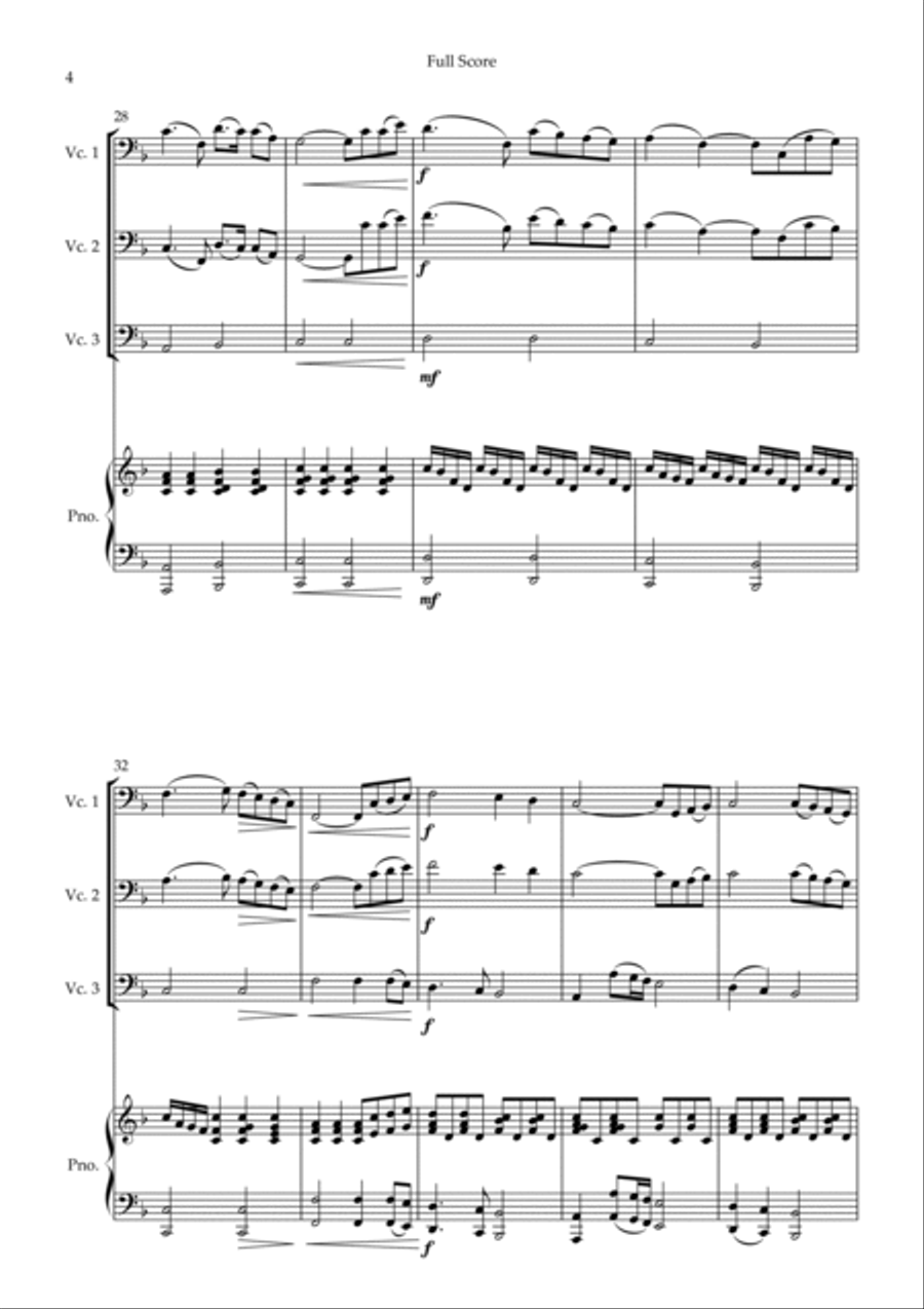 You Raise Me Up You Raise Me Up Piano Quartet scores gallery preview page 4