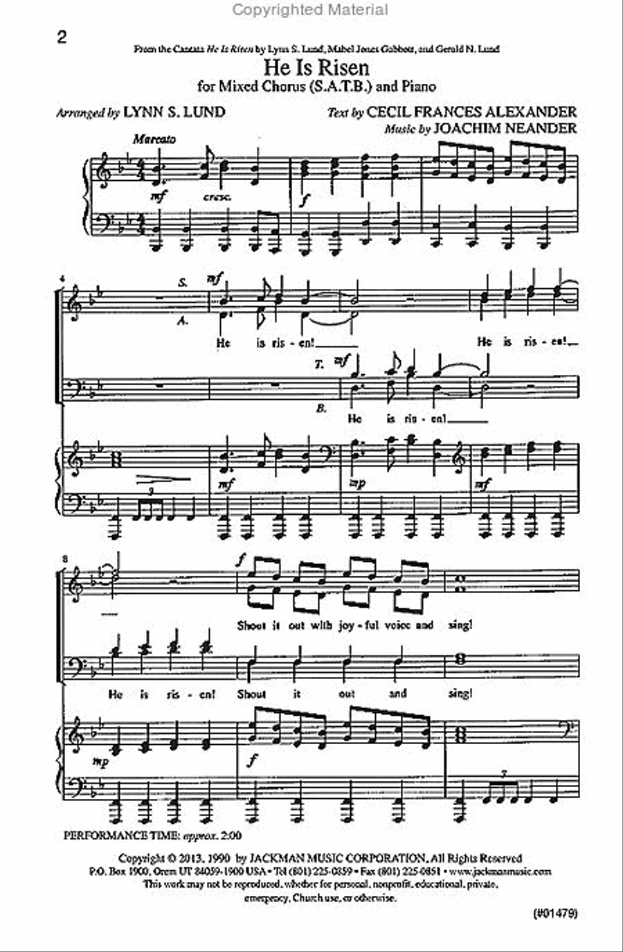He Is Risen He Is Risen 4-Part scores gallery preview page 2