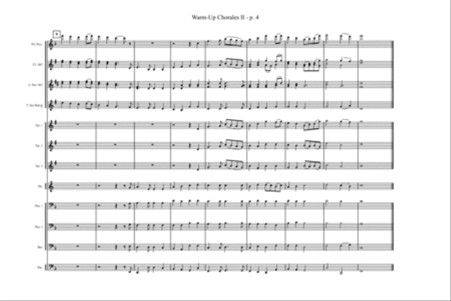 Warm Up Chorales Part II Marching Band scores gallery preview page 5