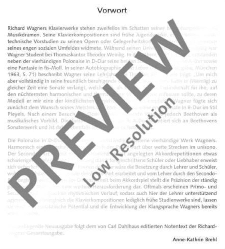 Polonaise Piano Duet scores gallery preview page 4
