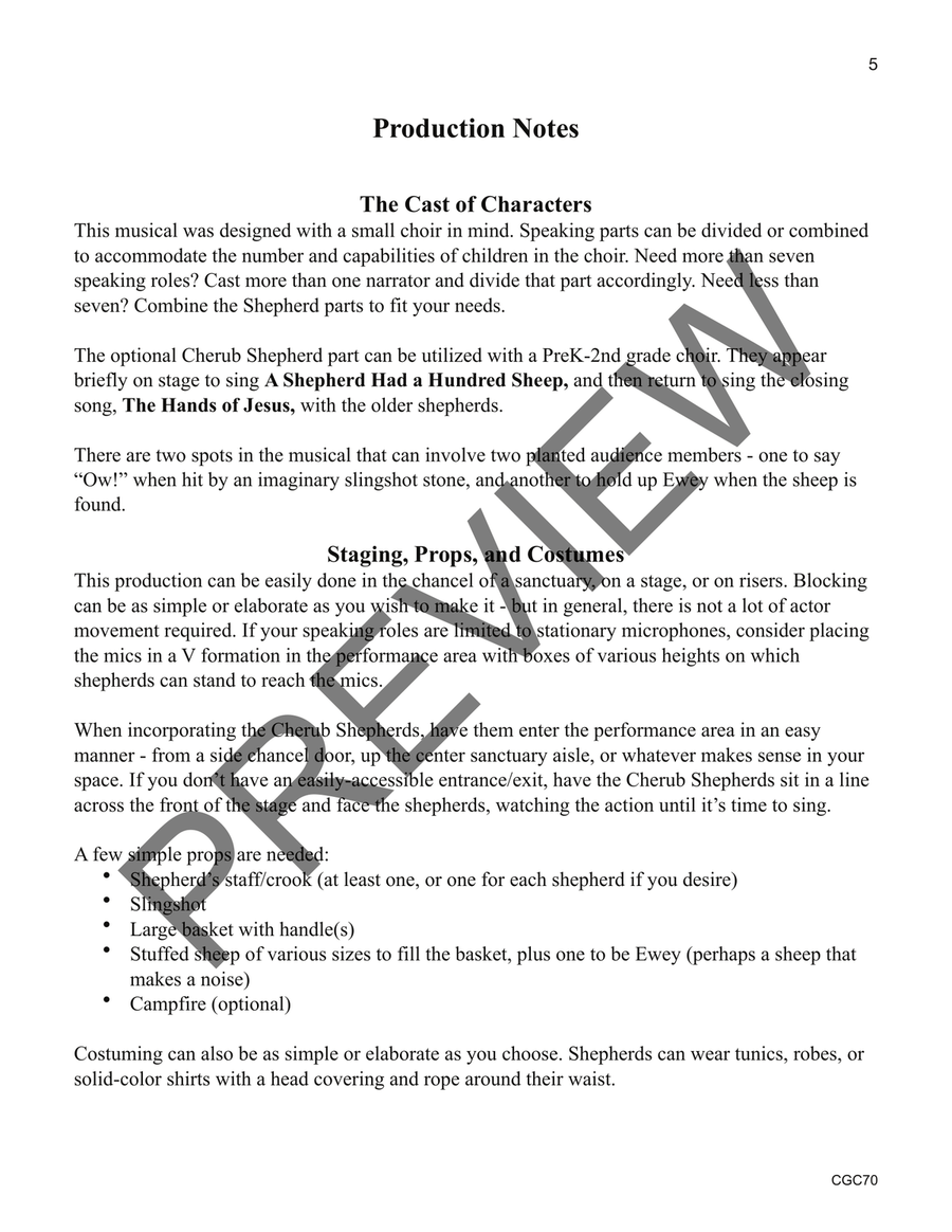 The Lost Sheep (A Mini Musical for Unison Voices) Reproducible with MP3 Unison Choir scores gallery preview page 6