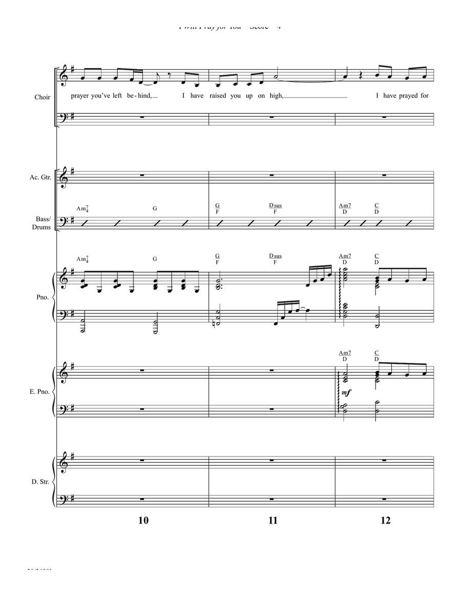 I Will Pray for You - Rhythm Score and Parts (Digital Download) Rhythm Section scores gallery preview page 6