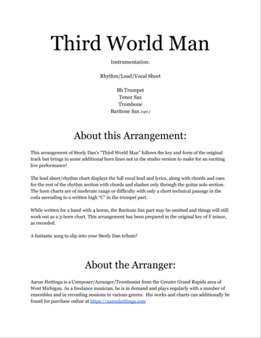 Third World Man Voice scores gallery preview page 2