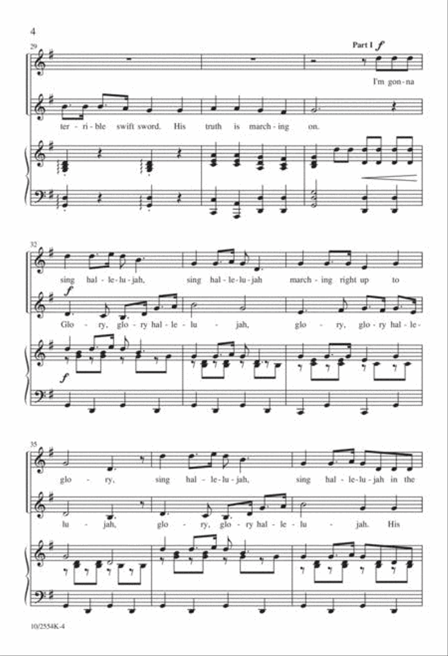 The Army of My Lord Unison Choir scores gallery preview page 4