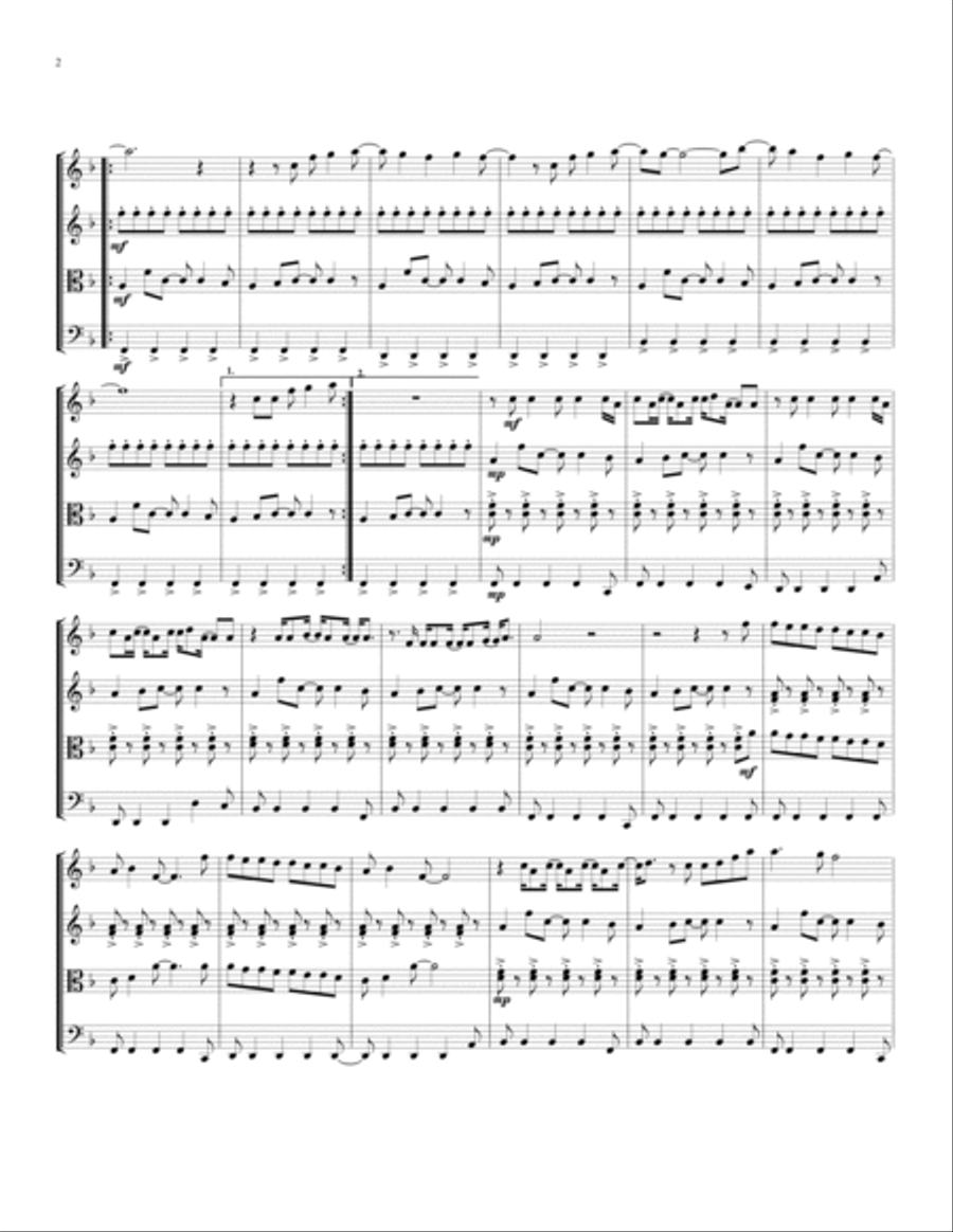 Just The Way You Are String Quartet scores gallery preview page 2