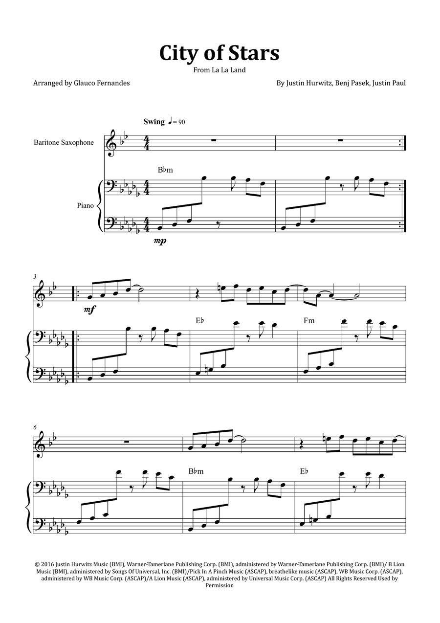 City Of Stars Chamber Music scores gallery preview page 1