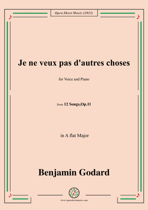 B. Godard-Je ne veux pas d'autres choses,in A flat Major